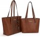 Montana West Tote Bag for Women Large Purse and Handbags Set Embossed Collection Purse 2Pcs Set