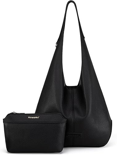 Montana West Hobo Bags Purse for Women Ultra Soft Foldable Shoulder Slouchy Handbags with Cosmetic bag
