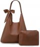West Slouchy Hobo Bag for Women Shoulder Purses and Handbags with Scarf